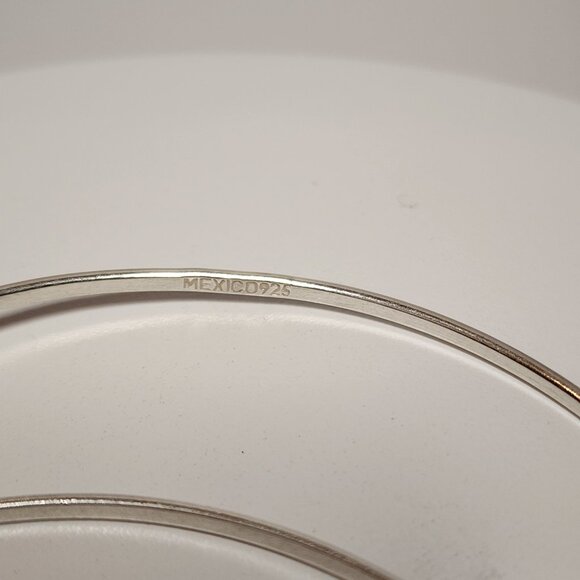 925 Set of Silver intertwined bangle bracelets - Picture 6 of 6